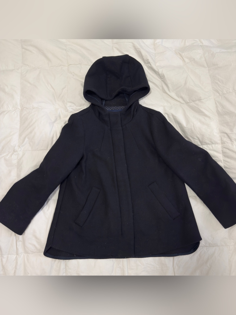 Zara Navy Black Wool coat kids